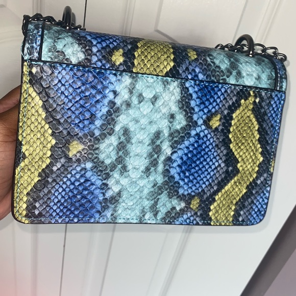 Multi Colored Snake Skin Crossbody Handbag - Picture 2 of 4